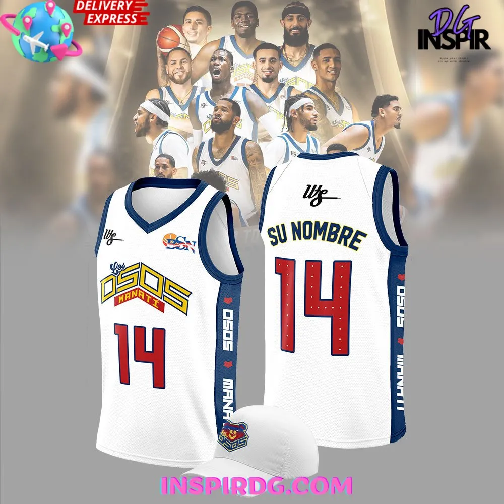 -Los Osos de Manatí 2024 White Basketball Jersey