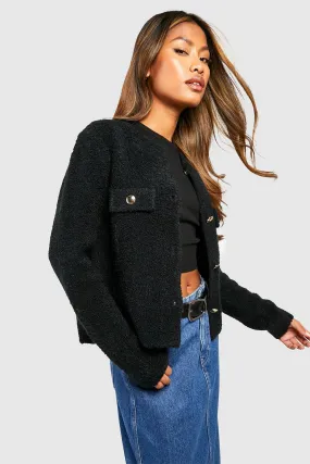 Boucle Crop Cardigan