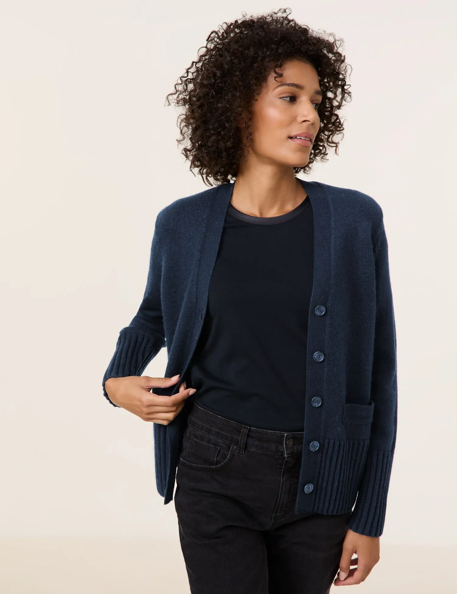 Cardigan with a percentage of wool