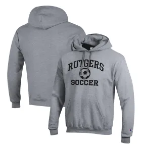 Champion Rutgers Scarlet Knights Gray Soccer Icon Powerblend Pullover Hoodie