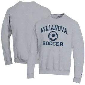Champion Villanova Wildcats Heather Gray Soccer Icon Powerblend Pullover Sweatshirt