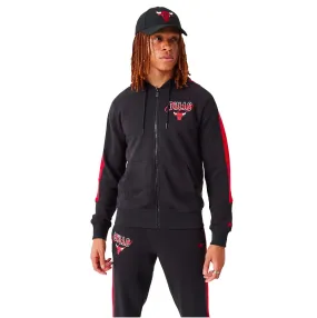 Chicago Bulls Nba Script Black Full-Zip Hoodie