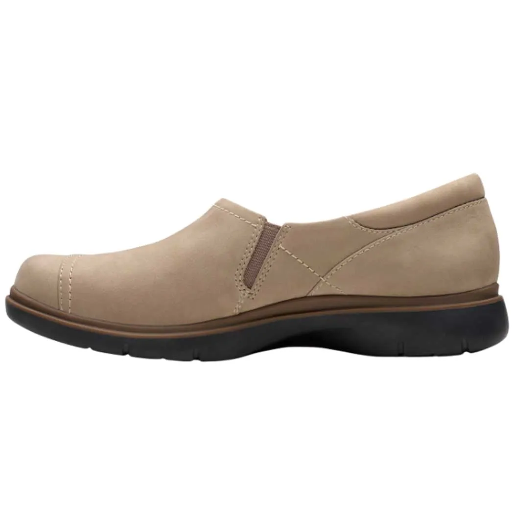 Clarks Certina Ease Slip-On Pebble Nubuck (Women's)