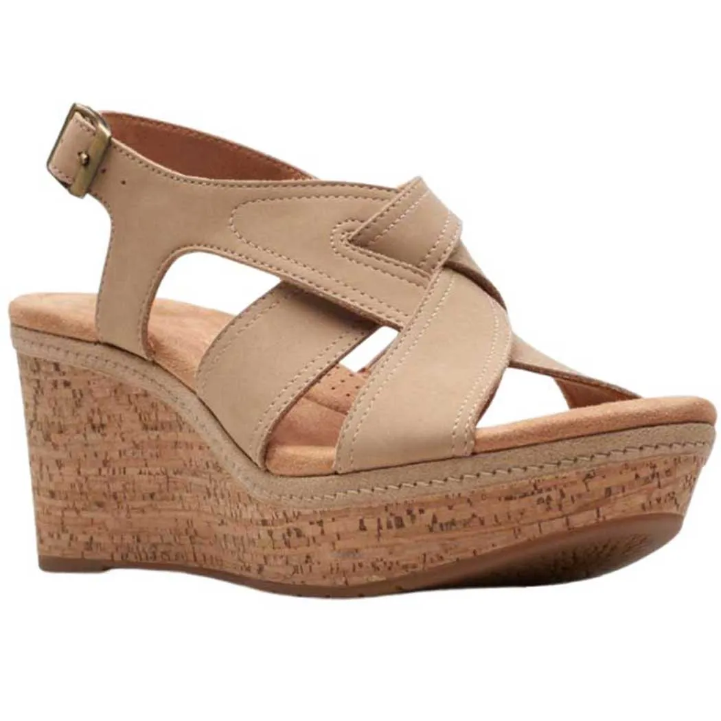Clarks Elleri Rae Wedge Nougat (Women's)