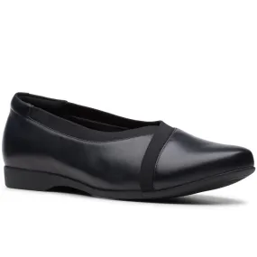 Clarks Un Darcey Ease - Black Leather