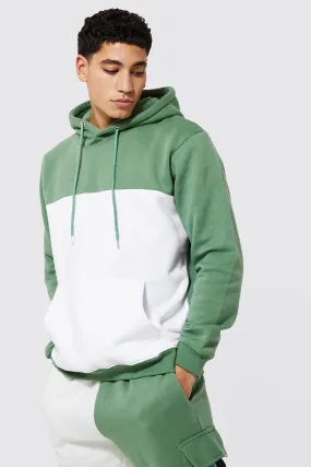 Colour Block Over The Head Hoodie