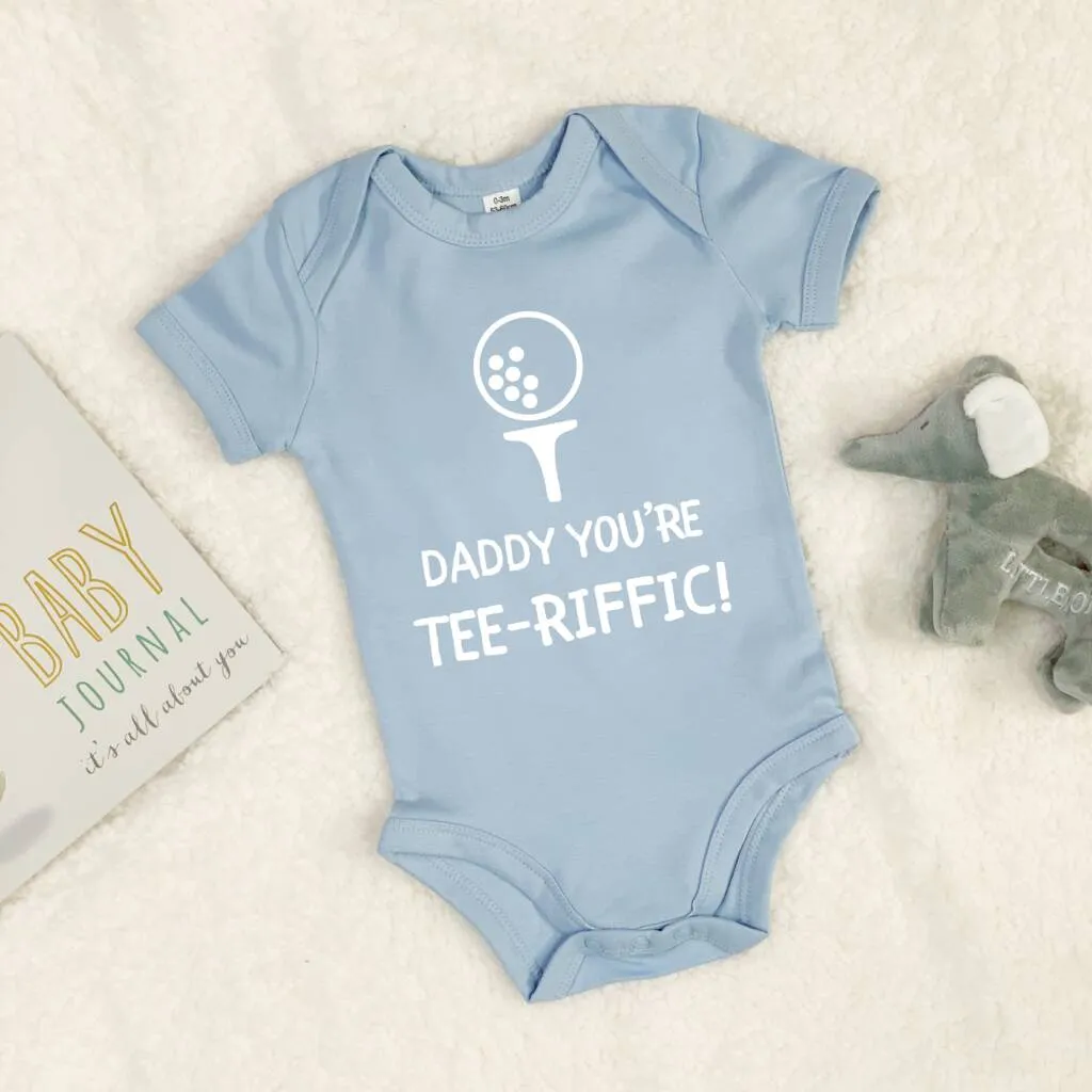 Daddy You're Tee Riffic Golf Babygrow