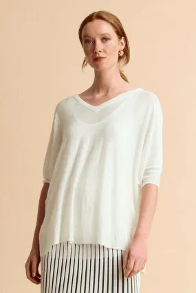 Devernois ATWIN85 LINEN JERSEY OVERSIZE SWEATER