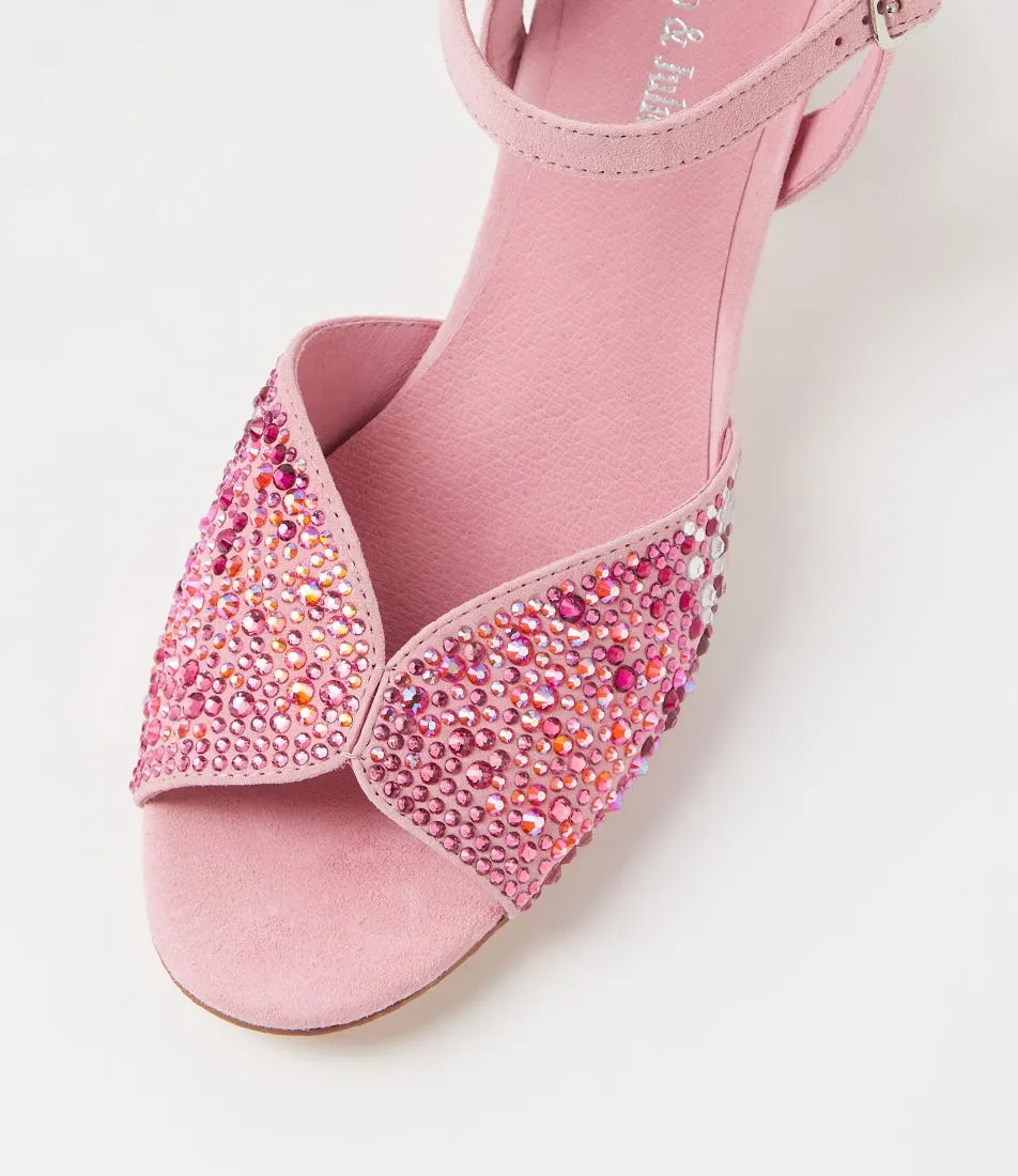 DJANGO & JULIETTE Juba Multi Pink Leather Jewels Sandals