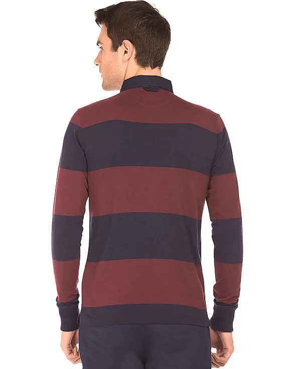 Gant Striped Long Sleeve Polo Shirt