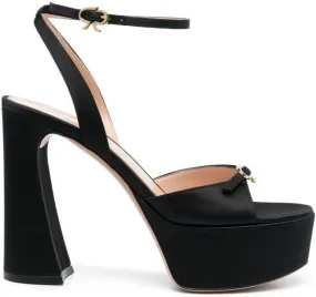 Gianvito Rossi Maddy 115mm satin platform sandals Black