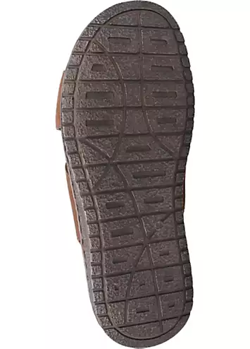 Hush Puppies Brown Nile Cross Over Sandals | Grattan