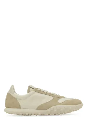 Jil Sander Two Tone Fabric And Suede Sneakers