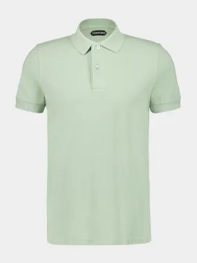 Light Green Tennis Piqué Polo Shirt
