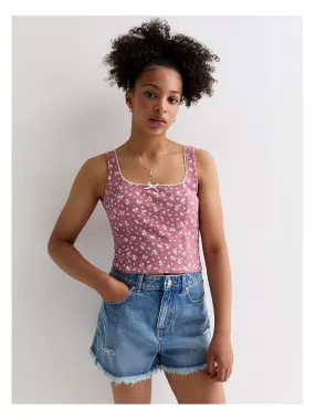 New Look 915 Girls Pink Floral Print Vest