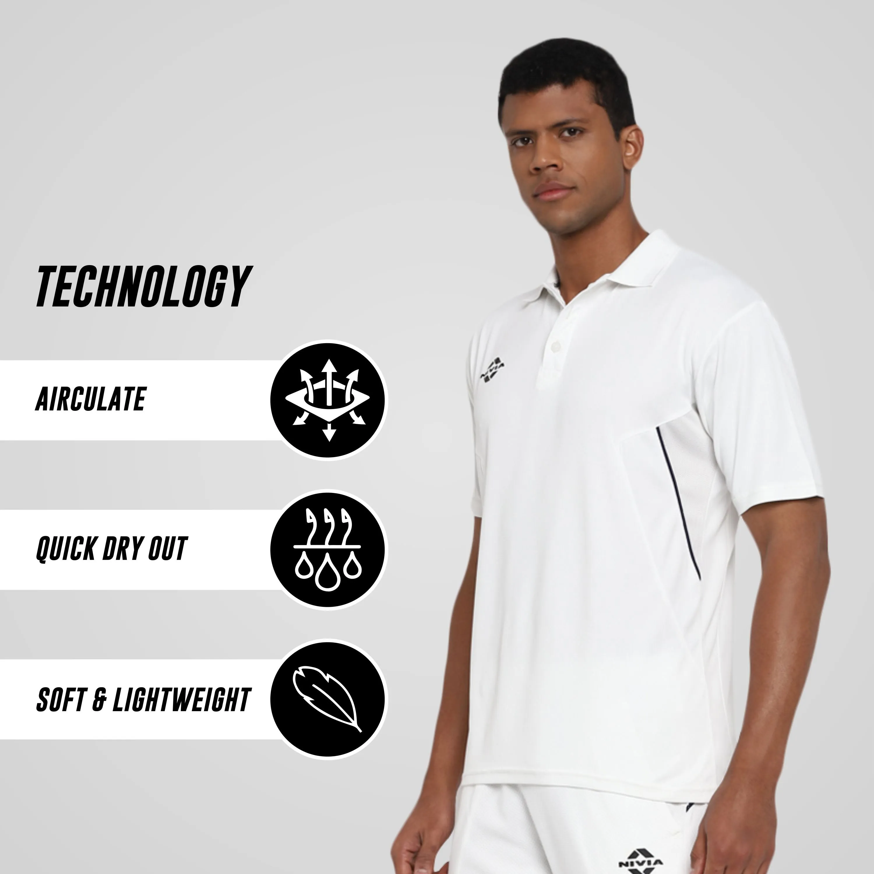 NIVIA CRICK 1000 CRICKET JERSEY