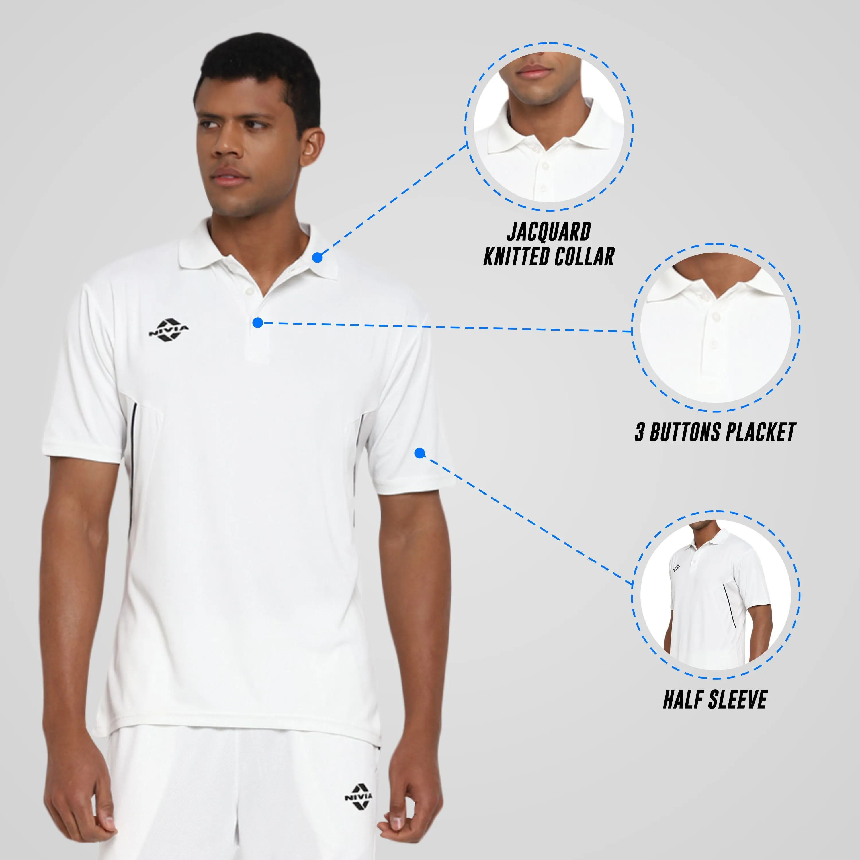 NIVIA CRICK 1000 CRICKET JERSEY