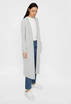 Noisy May - City L/S Long Light Grey Melange - Cardigan