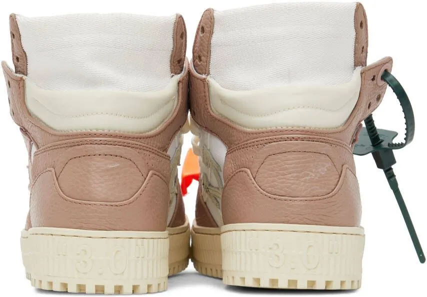 Off-White Beige Leather 3.0 Off Court High Sneakers