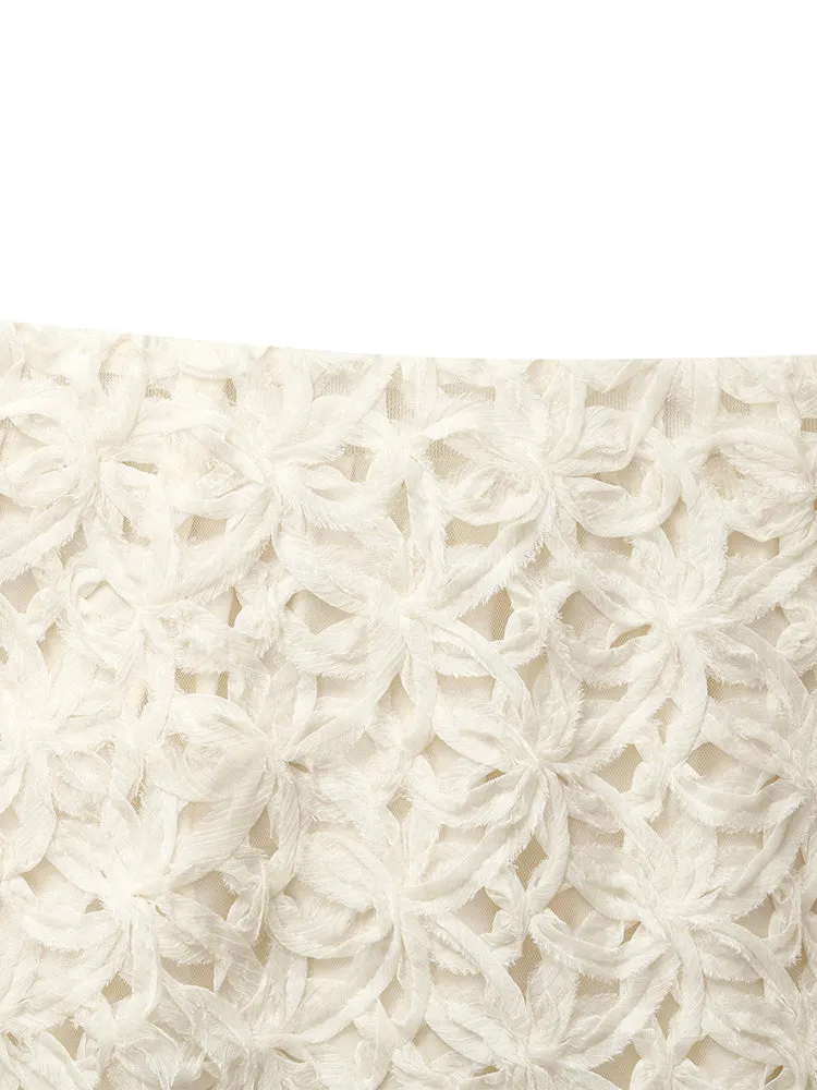 Openwork Slit Women Skirt 