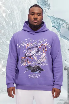 Plus Limited Floral Print Hoodie