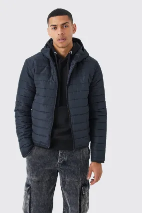 Quilted Padded Puffer With Hood