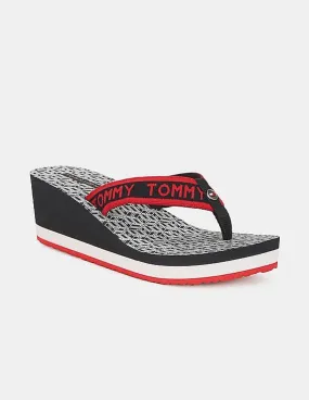 Tommy Hilfiger Women Blue Feminine Wedge Beach Sandals