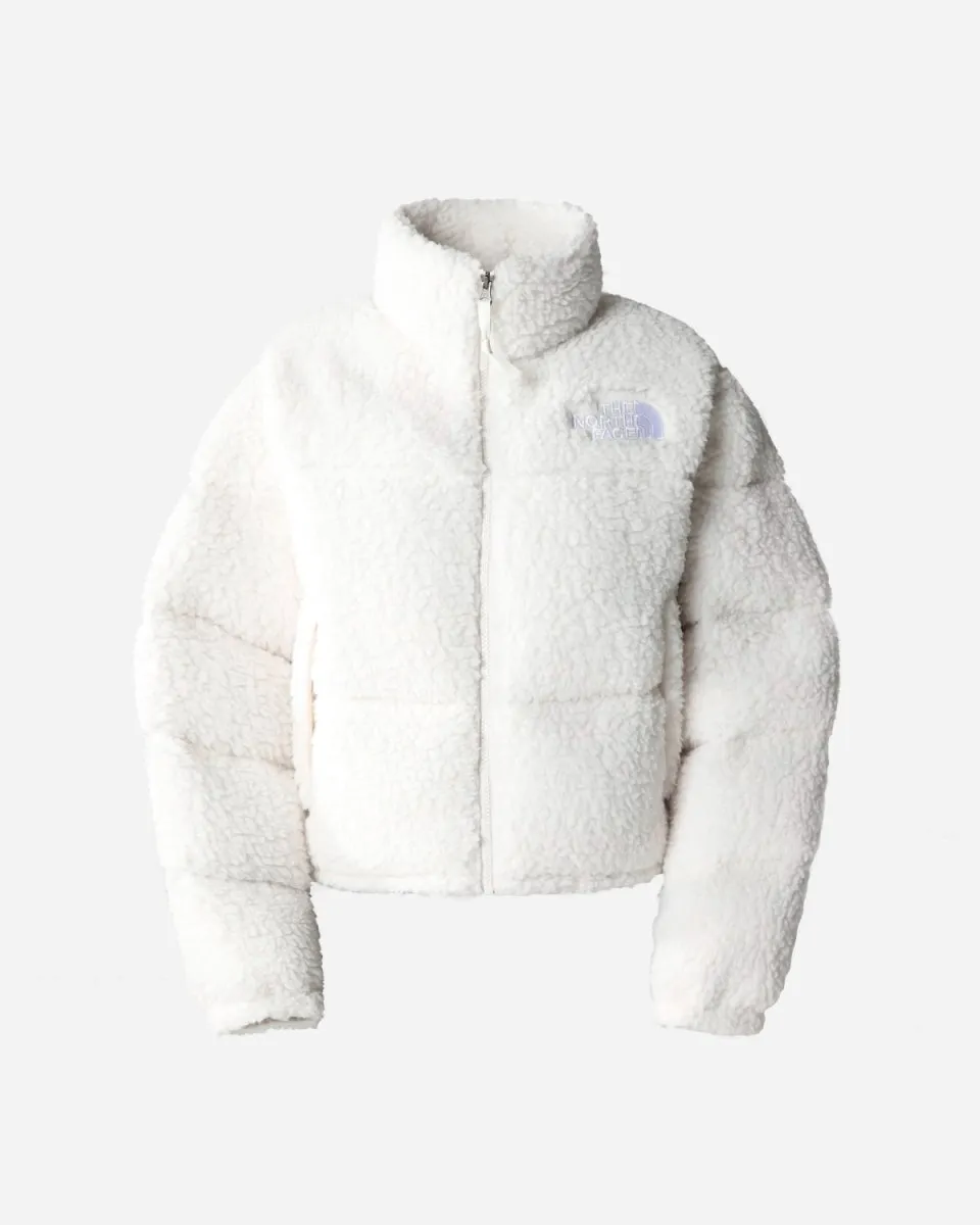 W High Pile Nuptse Jacket - Gardenia White